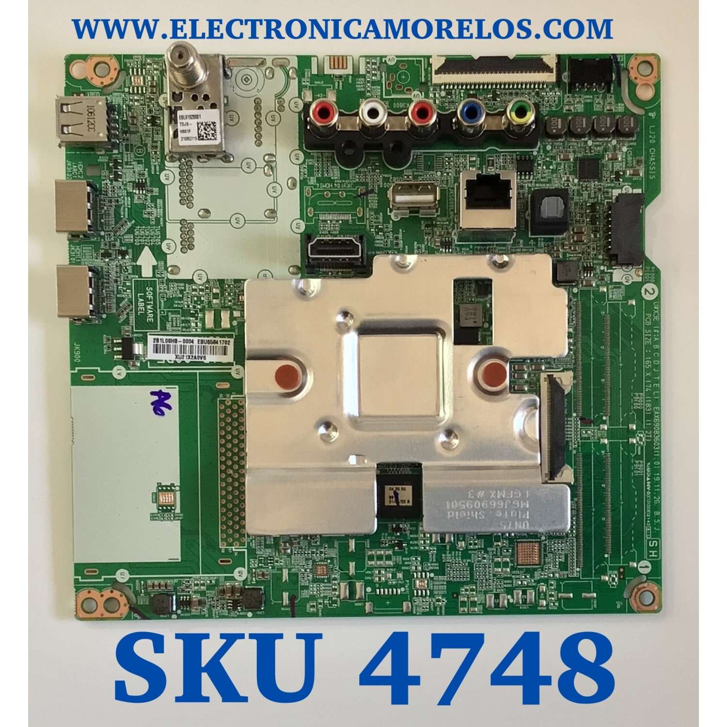 MAIN PARA SMART TV LG / NUMERO DE PARTE EBU65841702 / EAX69083603 (1.0) / 281L00H8-0004 / XU21X2A0V6 / DISPLAY PT500GT02-2 / MODELO 50UN6955ZUF.BUSULJM / COMPATIBLES EBU65841701 / EBU65841704 / EBU65841703 / EBU65841709 / EBU65841714